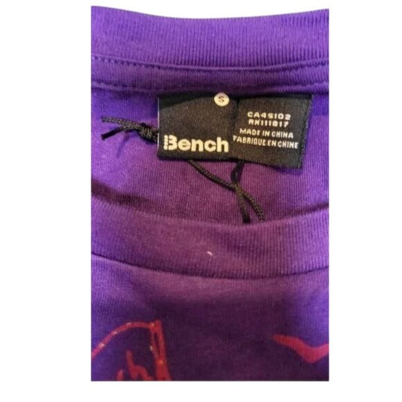 NWT "Bench Women's Purple Graphic Tee with Cityscape Design" Size S #9 - Picture 5 of 7